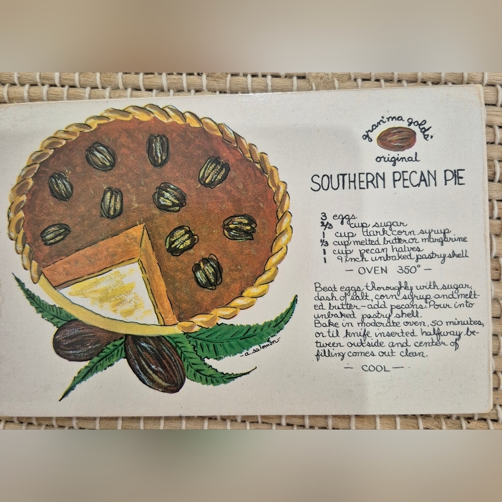 Vintage Florida Recipe Post Card